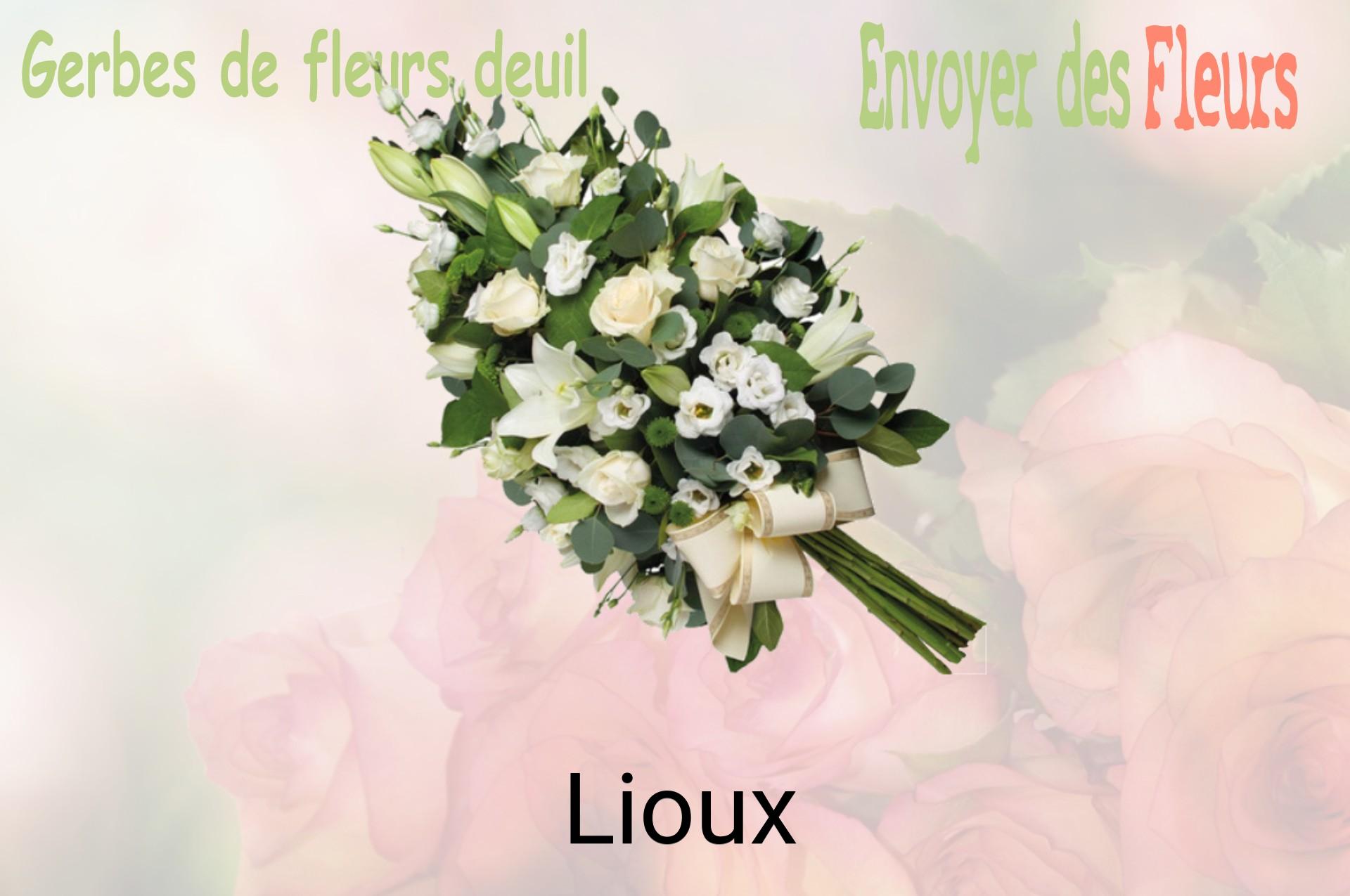 Gerbe de fleurs de deuil livrée à Lioux